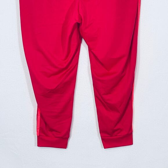 Adidas Jogger Womens Plus 3X Pink Neon Pockets 3 Stripe Drawstring Athleisure - Picture 6 of 8
